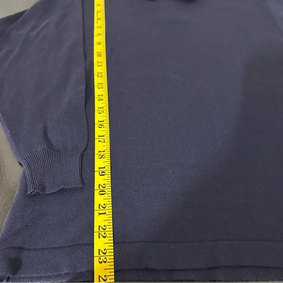 Vtg Talbots Women's 100% Silk Blue Turtleneck Sweater Business Casual - Picture 7 of 8